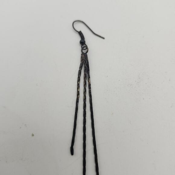 Y2K Sparkle Rhinestone Long Dangle Earrings Multi Strand Glam Party Statement - Picture 6 of 8